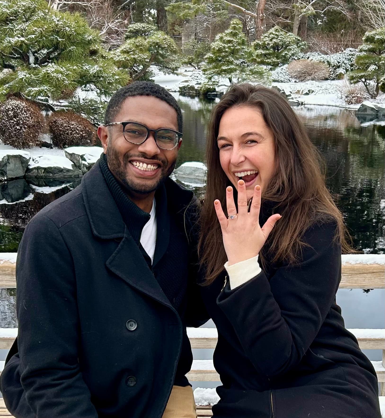 Maddy and Anthony in Denver for their engagement.
